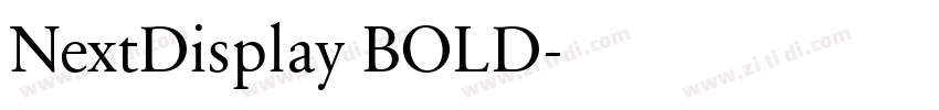 NextDisplay BOLD字体转换